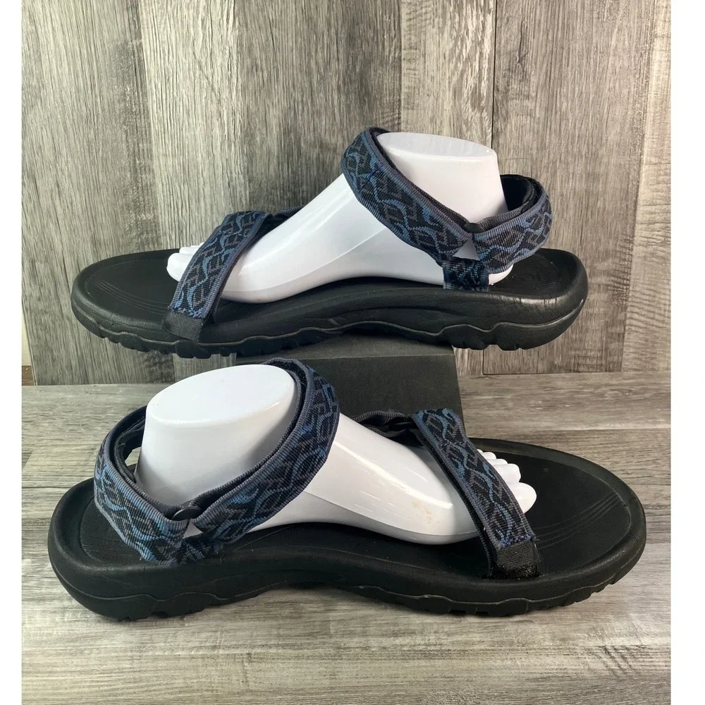 Teva Hurricane 4 Men's 13 Wavy Trail Navy Blue Sport Hiking Sandals 1093379
